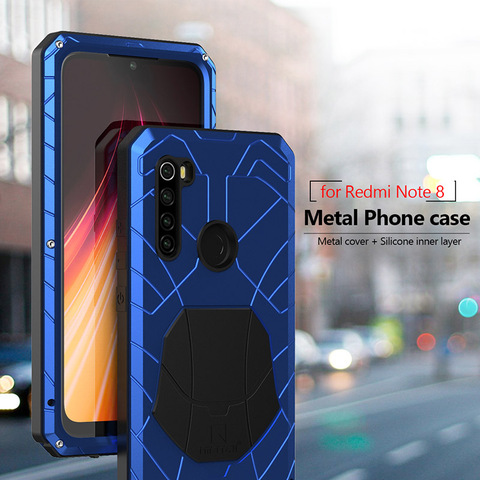 Coque pour Xiaomi Mi Redmi Note 8 Pro coque de Protection robuste Doom armure métal aluminium antichoc housse de téléphone pour Note 10 Pro ► Photo 1/6