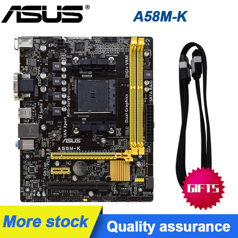 Pour les cartes mères ASUS A58M-K Socket FM2/FM2 + A58 MATX Kit de carte mère ► Photo 1/6