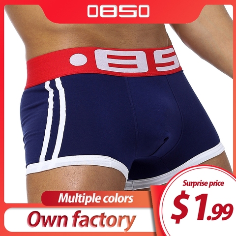 Marque boxer sous-vêtements pour homme Sexy coton Cuecas boxeurs hommes boxer shorts sous-vêtements gai homme mâle garçon caleçons slip B0040 ► Photo 1/6