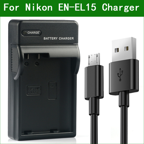 Chargeur de batterie pour appareil photo numérique Nikon, pour modèles D800, D800E, D810, D810A, D850, D7000, D7100, D7200, D75001, V1, ENEL15, EN-EL15 ► Photo 1/6