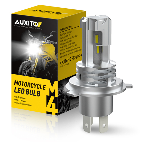 AUXITO moto lumières ATV voiture H4 LED phare pour Harley indien Scout Vaz Lada 2106 Honda Shadow750 esprit C2 Triumph Yamaha ► Photo 1/6