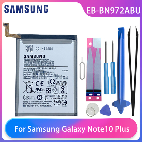 Original Samsung Galaxy Note 10 Plus Note 10 + Note10 Plus SM-N975F SM-N975DS batterie de téléphone EB-BN972ABU 4300mAh Batteries de téléphone ► Photo 1/4