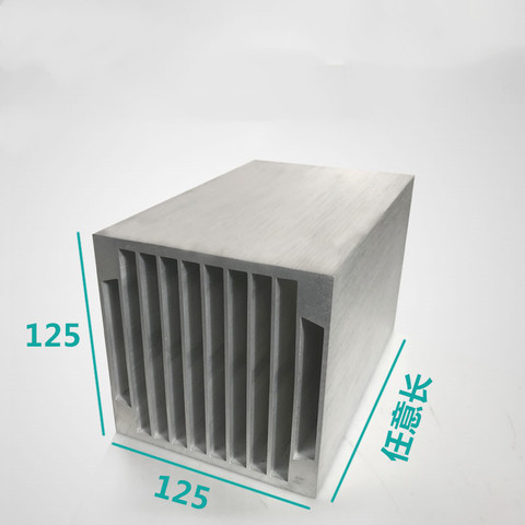 Radiateur électronique large 125, Module de refroidissement à Air carré, haut profil en aluminium, 125x125x100/150/200/300mm ► Photo 1/2