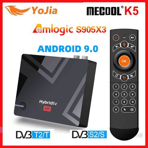 Mecool – boîtier Smart TV K5, Android 9.0, Amlogic S905X3, récepteur Satellite Quad Core, lecteur multimédia 4K, 2.4 et 5G 2T2R, double WIFI, décodeur ► Photo 1/6