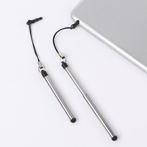 Stylet capacitif à tige télescopique, 1 pièce, pour écran tactile, pour iPad, smartphone, tablette, universel rétractable ► Photo 1/6