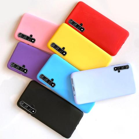 Pour Nova 5 T étui Huawei Nova 5 T housse couleur bonbon en Silicone souple couverture arrière téléphone étui pour Huawei Nova5T Nova 5 T 5 T ► Photo 1/6