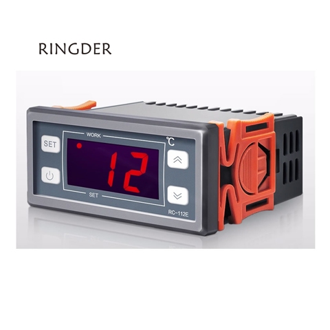 RINGDER – Thermostat régulateur de température numérique universel, RC-112E, 230v, 10a-40 ~ 99c, interrupteur à relais marche/arrêt, chaleur froide ► Photo 1/6