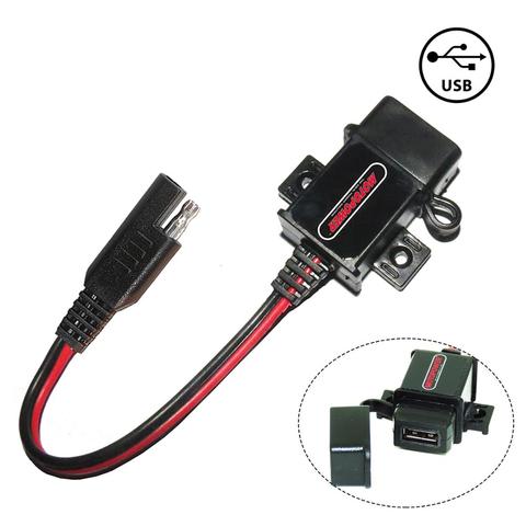 MOTOPOWER-chargeur étanche USB pour moto, 3,1 amp, chargeur de téléphone, GPS, SAE vers USB, MP0609 ► Photo 1/6