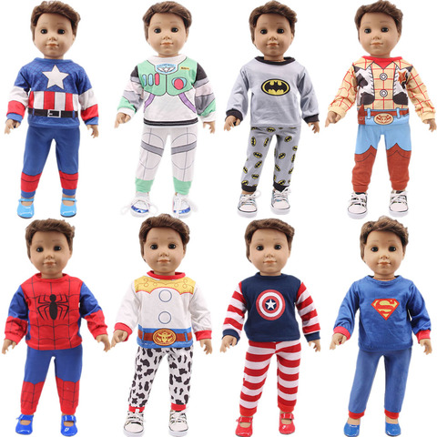 Nouveautés 13 Styles Cosplay poupée pyjamas pour nouveau Logan garçon poupée & 43 Cm né poupée Superheros vêtements noël garçon meilleur jouet ► Photo 1/6