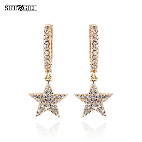 Mode étoile boucles d'oreilles de haute qualité Cz cristal or boucles d'oreilles pour femmes filles dame mode bijoux 2022 tendance ► Photo 1/6