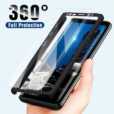 360 étui de téléphone antichoc complet pour Samsung Galaxy S10 S9 S8 Plus étuis de protection Samsung Note 10 Pro 9 8 S20 A50 A70 housse ► Photo 1/6