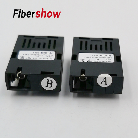 1.25G gigabit simple fiber SC connecteur bidi 20km 1*9 module émetteur-récepteur optique pour 1000M convertisseur de médias HTB-GS-03 ► Photo 1/5