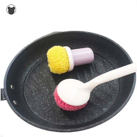 Brosse métallique en acier Nano, boule de nettoyage de cuisine, vaisselle, tampon à récurer en laine d'acier, épurateur en acier inoxydable coloré, polissage ► Photo 1/6