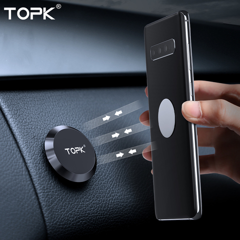 TOPK – support mural magnétique de tableau de bord pour téléphone portable, support de volant, pour iPhone Samsung Xiaomi ► Photo 1/6