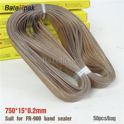 Ceinture de scelleur de bande de FR-900, taille de BateRpak 750*15*0.2mm pour le scelleur continu de bande, 50 pièces/sac, bande à hautes températures ► Photo 1/6