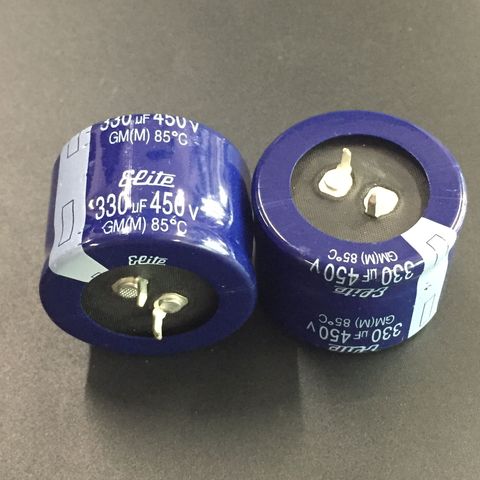 1 pièces/5 pièces 330uF 450V Elite série GM 35x25mm 450V330uF condensateur électrolytique en aluminium ► Photo 1/2