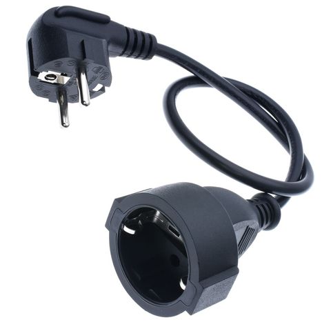 Euro Schuko-câble d'alimentation avec rallonge, prise de cee7/7 IP44, 0.5M, 16a, pour UPS PDU ► Photo 1/6
