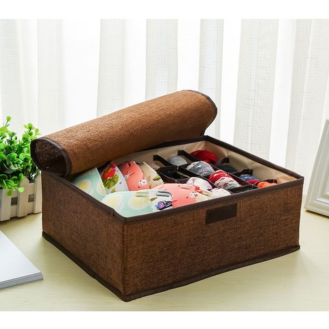 Boîtes de rangement lavables pour sous-vêtements chaussettes soutien-gorge, séparateur de tiroir de placard boîtes de finition bien rangées organisateur de garde-robe accessoire de maison ► Photo 1/6