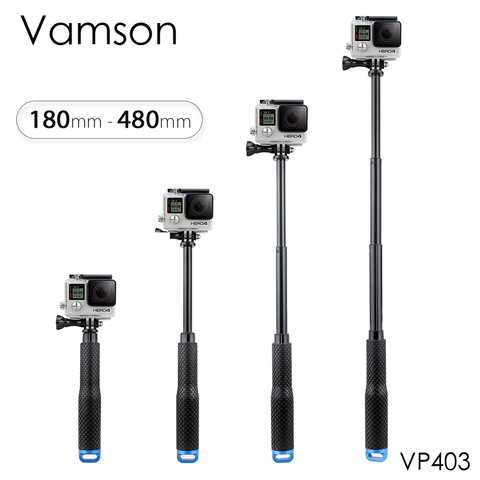 Vamson pour GoPro Hero 7 6 5 aluminium extensible pôle Selfie bâton monopode trépied support pour DJI OSMO Action pour Xiaomi Yi VP403 ► Photo 1/1