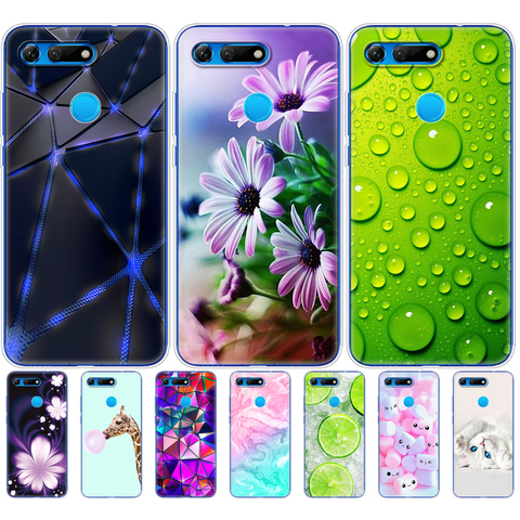 Coque pour Huawei Honor View 20 V20 coque en Silicone souple pour Honor V20 Capa mignon motif Animal Silicone téléphone ► Photo 1/6