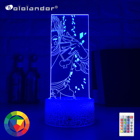 Acrylique 3d veilleuse Led couleur changeante veilleuse pour enfants chambre décoration lumière Anime chasseur X chasseur Hisoka lampe cadeau ► Photo 1/6