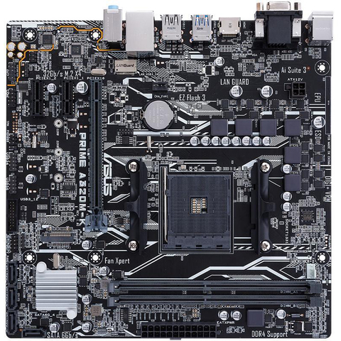 Carte mère ASUS PRIME A320M-K, 32 go AM4 DDR4, USB3.0, SATA3, HDMI, VGA, carte mère de bureau, livraison gratuite ► Photo 1/3