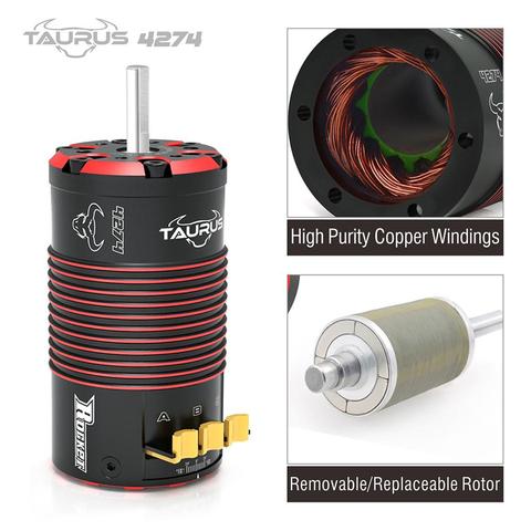 Surpasser passe-temps fusée 4274 V2 1400KV 1500KV 1700KV 1950KV 2200KV séné moteur Brushless pour 1/8 RC tout-terrain voiture ► Photo 1/5