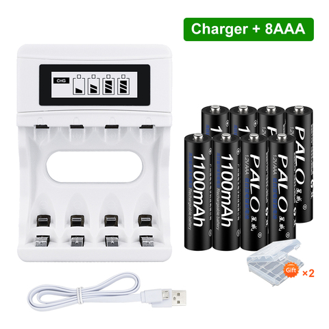 PALO – batterie Rechargeable AAA, 1.2V, pour téléphone sans fil, clavier, horloge, jouet, souris ► Photo 1/6