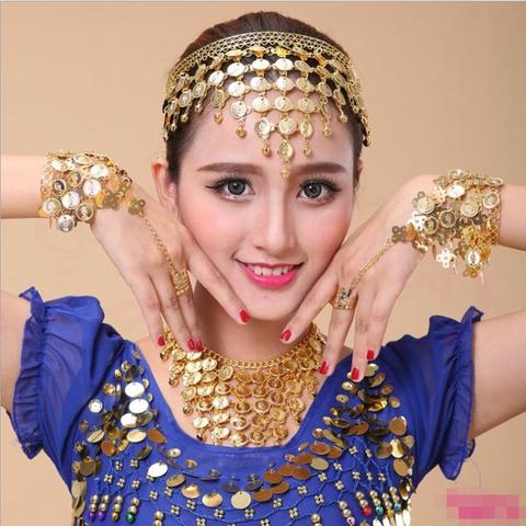 Bijou indien Boho, magnifique accessoire pour spectacles de danse indienne, chaîne de tête en perles pour femmes ► Photo 1/4