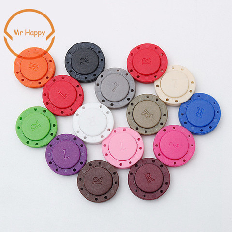 Une paire colorée PVC Invisible automatique magnétique boutons pression boutons de fixation pour pardessus sac vêtement accessoires scrapbooking bricolage ► Photo 1/3