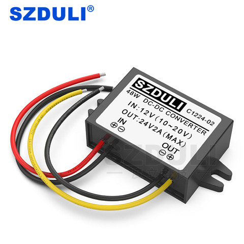 Convertisseur de puissance automobile 12 V à cc 24 V 2A Boost régulateur de puissance 12 volts à 24 volts ► Photo 1/6