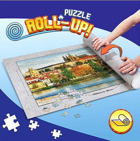 Tapis de jeu Puzzle en feutre, couverture pour jusqu'à 1500 pièces, accessoires de Puzzle, sac de rangement, Portable ► Photo 1/6