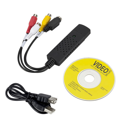 USB 2.0 Easycap Capture 4 canaux vidéo TV DVD VHS Audio Capture adaptateur carte TV vidéo DVR ► Photo 1/6