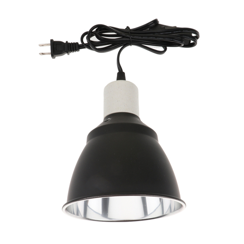 Nouveau E27 Reptile luminaire dôme-UV ampoule réflecteur support de lampe-Terrarium support 110-120V prise américaine ► Photo 1/6