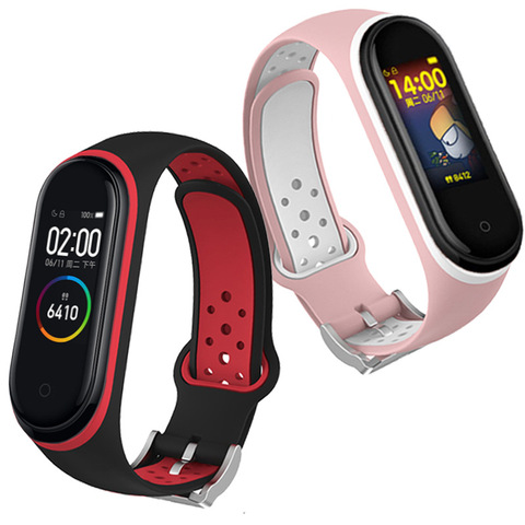 Bracelet pour Mi band 5 4 3 sangle bracelet respirant pour mi band 4 3 bracelet miband 3 4 bracelet sport pour XiaoMi mi band 3 4 5 sangle ► Photo 1/6