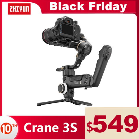 ZHIYUN  Crane 3S grue officielle 3S/SE 3 axes cardan stabilisateur de poche soutien 6.5KG DSLR caméra caméscope caméras vidéo pour Nikon Canon ► Photo 1/6