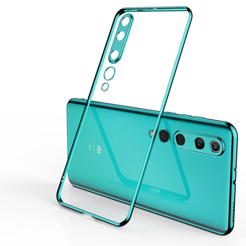 Pour Xiaomi Mi 10 étui 3D Laser placage de luxe TPU doux couverture transparente pour Xiaomi Mi 10 Mi10 5G étuis de téléphone en cristal brillant ► Photo 1/6