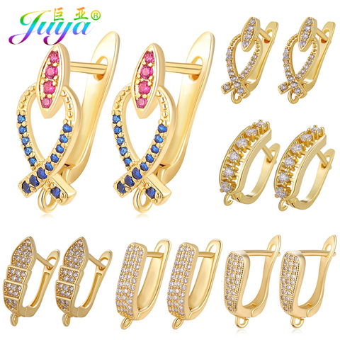 Juya bricolage couleur or/argent Shvenzy fil d'oreille fournitures de fixation de boucle d'oreille crochet accessoires pour couture breloques Dangle fabrication de boucle d'oreille ► Photo 1/6