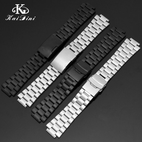 Ceinture de montre en acier fin pour t2n720 t2n721 t2n739 t49859 24-16mm bracelets de montre en métal à noyau solide bande en acier bracelet élastique boucle ► Photo 1/6