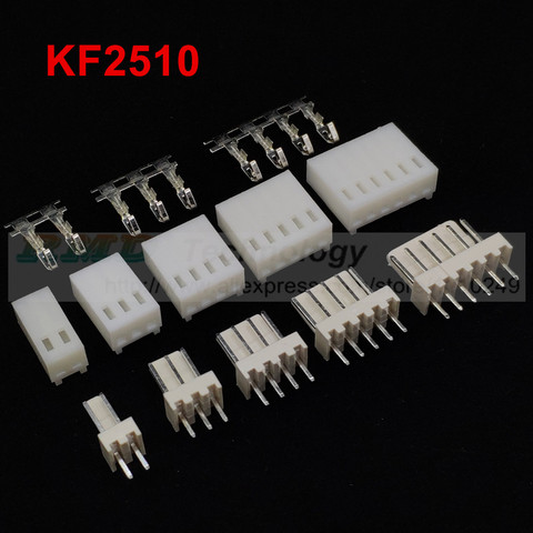 50 sets/lot KF2510-2-12 2510 2.54mm connecteur 50 pcs embase + 50 pcs logement + 50 ensembles terminal pin 2.54mm 2,3, 4,5, 6,7, 8-12 p ► Photo 1/6