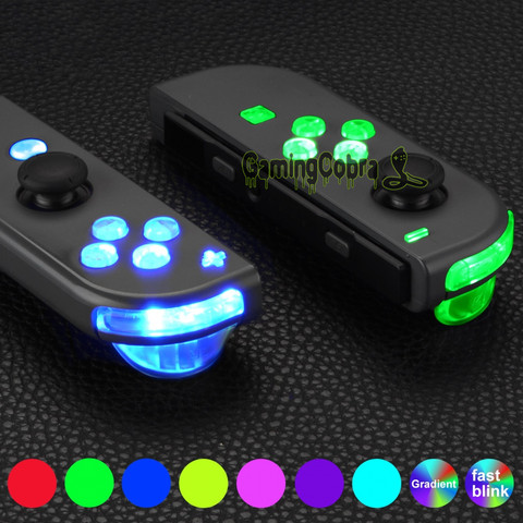 Kit de boutons de déclenchement ABXY lumineux, 7 couleurs, 9 Modes DFS LED, pour contrôleur NS Switch JoyCon ► Photo 1/6