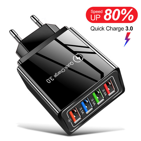 Chargeur rapide 3.0 USB pour iPhone mur Charge rapide pour Samsung S10 prise Xiaomi Mi Huawei chargeur de téléphone portable adaptateur ► Photo 1/6