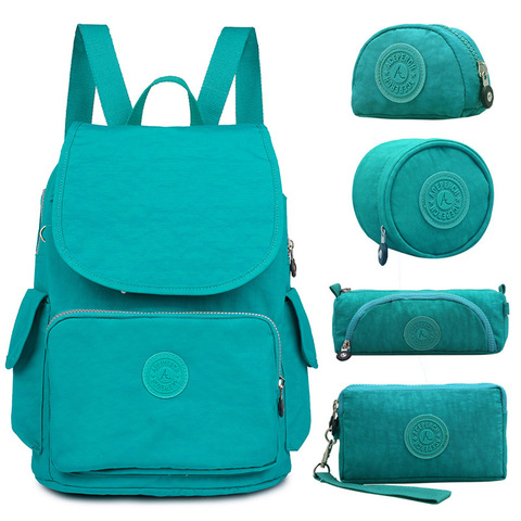 5 pcs/ensemble Originale Occasionnel Sac À Dos Femelle École Sac À Dos pour Adolescente Sac À Dos Pour Ordinateur Portable Mochila Feminina kiple ► Photo 1/5