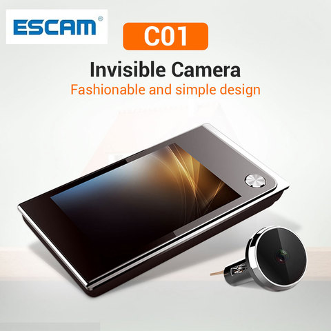 Escam C01 3.5 pouces numérique LCD 120 degrés judas visionneuse photo surveillance visuelle électronique oeil de chat caméra sonnette caméra ► Photo 1/6