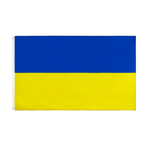 Flaglink drapeau ukrainien jaune 90*150cm | Drapeau de la main ukrainienne, ua ukr jaune et bleu, 3x5fts ► Photo 1/6