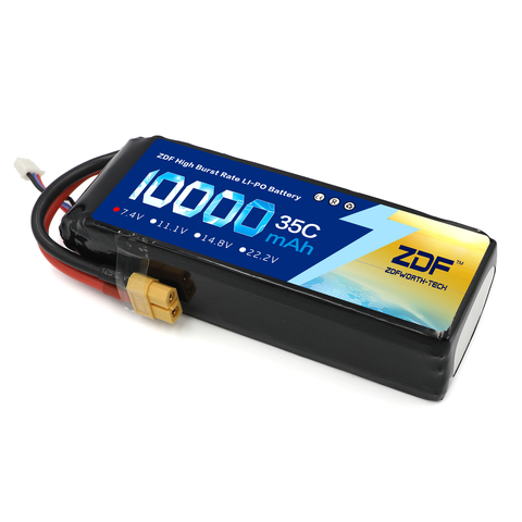 ZDF RC voiture Lipo batterie 2S 3S 7.4V / 11.1V / 14.8V 10000mah 35C Max 70C XT90 / XT60/ T prise pour Rc avion Traxxas voiture RC camion ► Photo 1/6