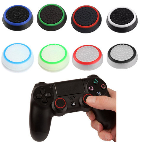 Capuchons de poignées de pouce analogiques en Silicone, pour manette Playstation 4, PS4 Pro Slim, PS5, Xbox 360, XBOX One, PS3, 4 pièces ► Photo 1/6