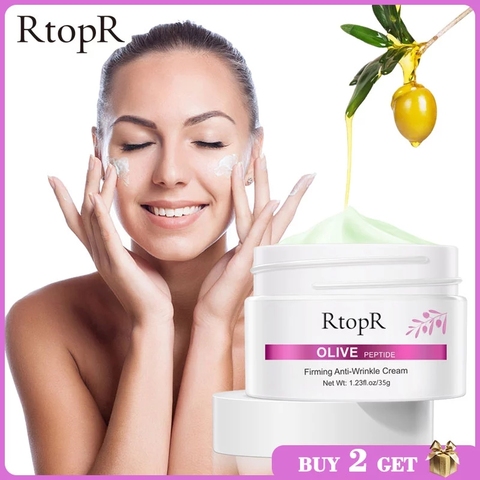 Crème hydratante à base de Peptide d'olive, Anti-rides, produit hydratant pour la peau, réduit les ridules du visage, raffermit les Pores, blanchit, contrôle de l'acné ► Photo 1/6