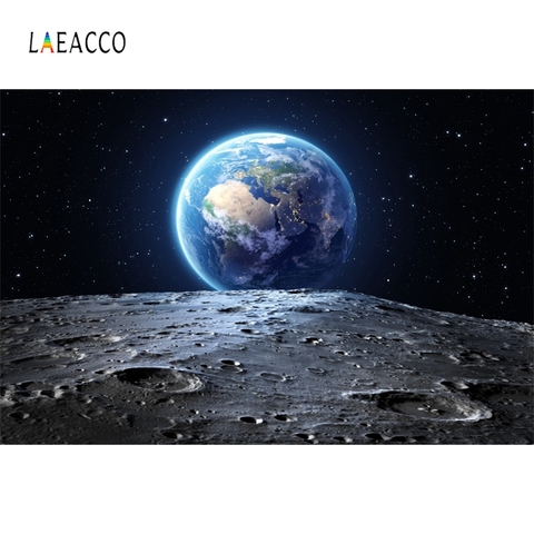 Laeacco – arrière-plan pour photographie d'astronaute, planète terre et lune, pour séance Photo, anniversaire, bébé ► Photo 1/6