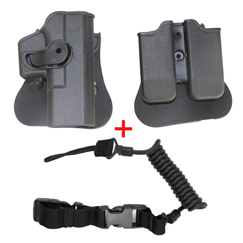 Étui tactique Airsoft étui de pistolet de Combat double pochette de chargeur étui de ceinture de chasse étui de pistolet pour Glock 17 19 23 31 32 ► Photo 1/6